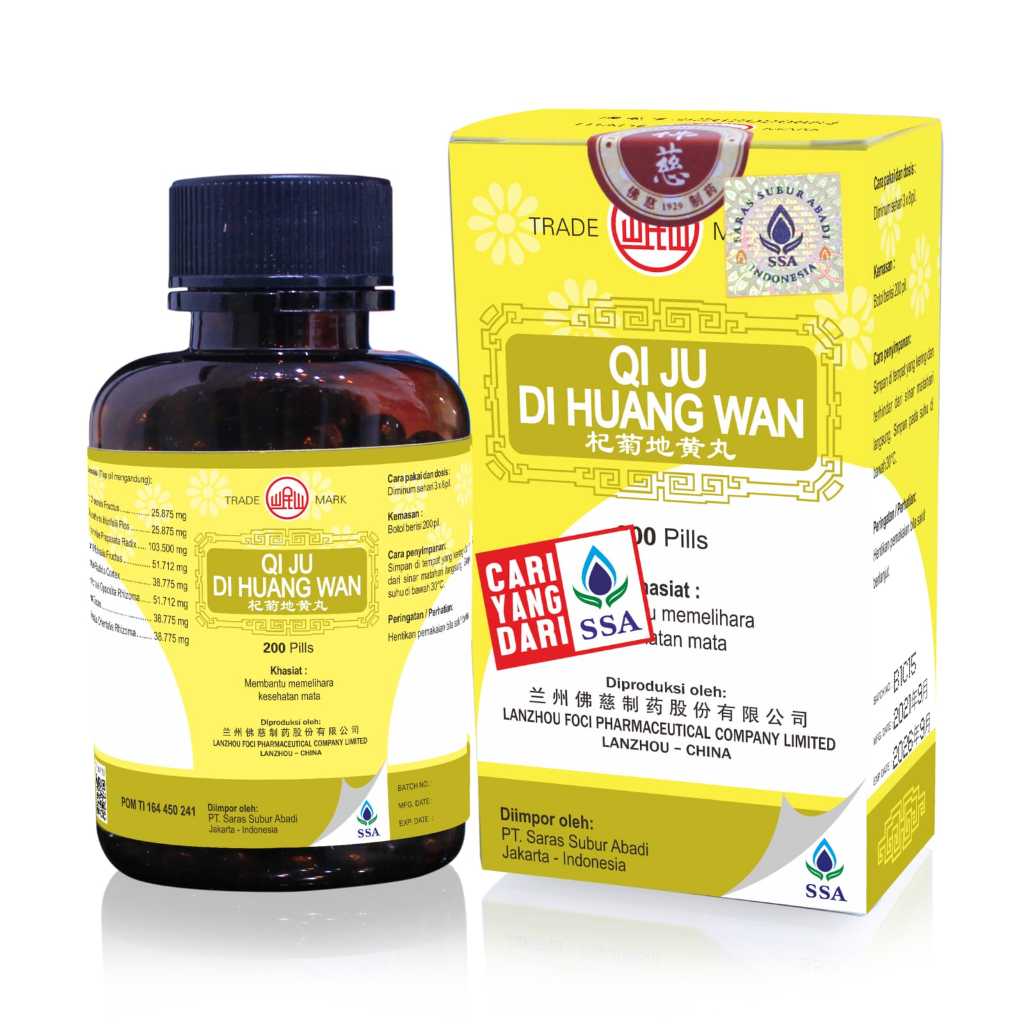 

Qi Ju Di Huang Wan 200 Pills PT. Saras Subur Abadi - Lanzhou