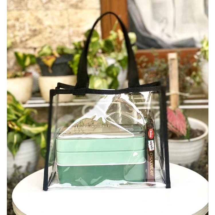 

Tas Mika Transparan 25x20x12 Totebag Souvenir Hampers Hajatan