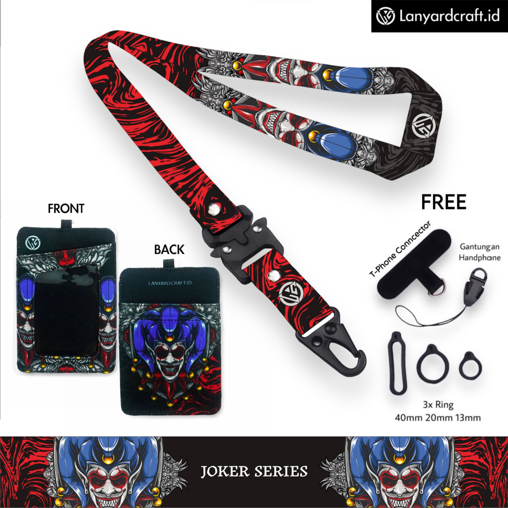 

LC.ID Lanyard Craft Joker V4 Gantungan Tali Holder Card Printing - Joker Series