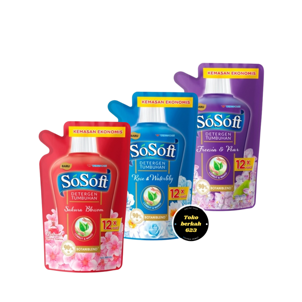 Sosoft Detergent Cair Pouch 360 ml