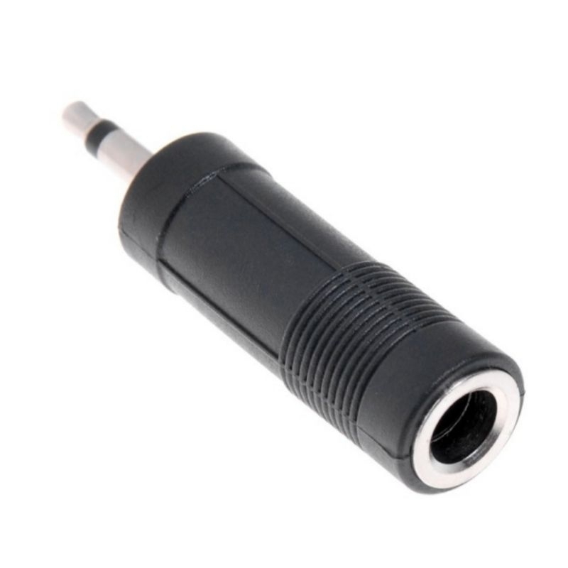 Konverter jack sambungan besar ke kecil mono PVC ukuran 6,5MM to 3,5MM untuk mic speaker