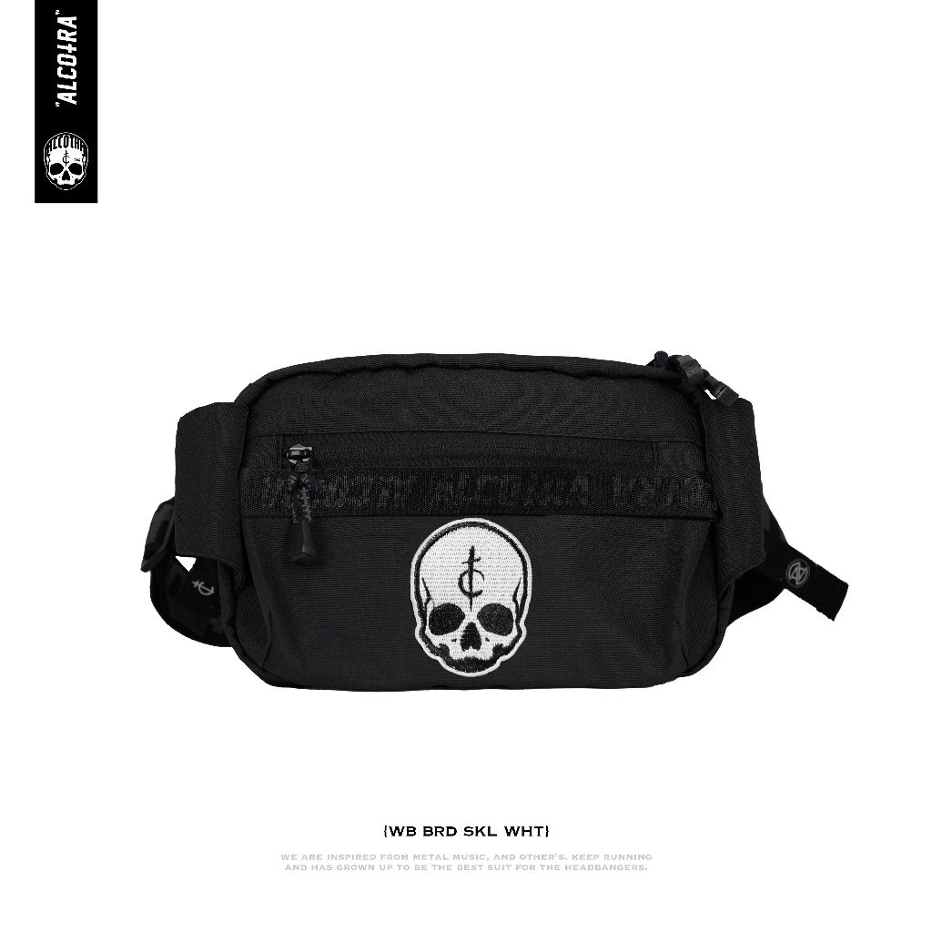 WB BRD SKULL WHT // WAISTBAG BORDIR SKULL WHITE // WAISTBAG ALCOTRA