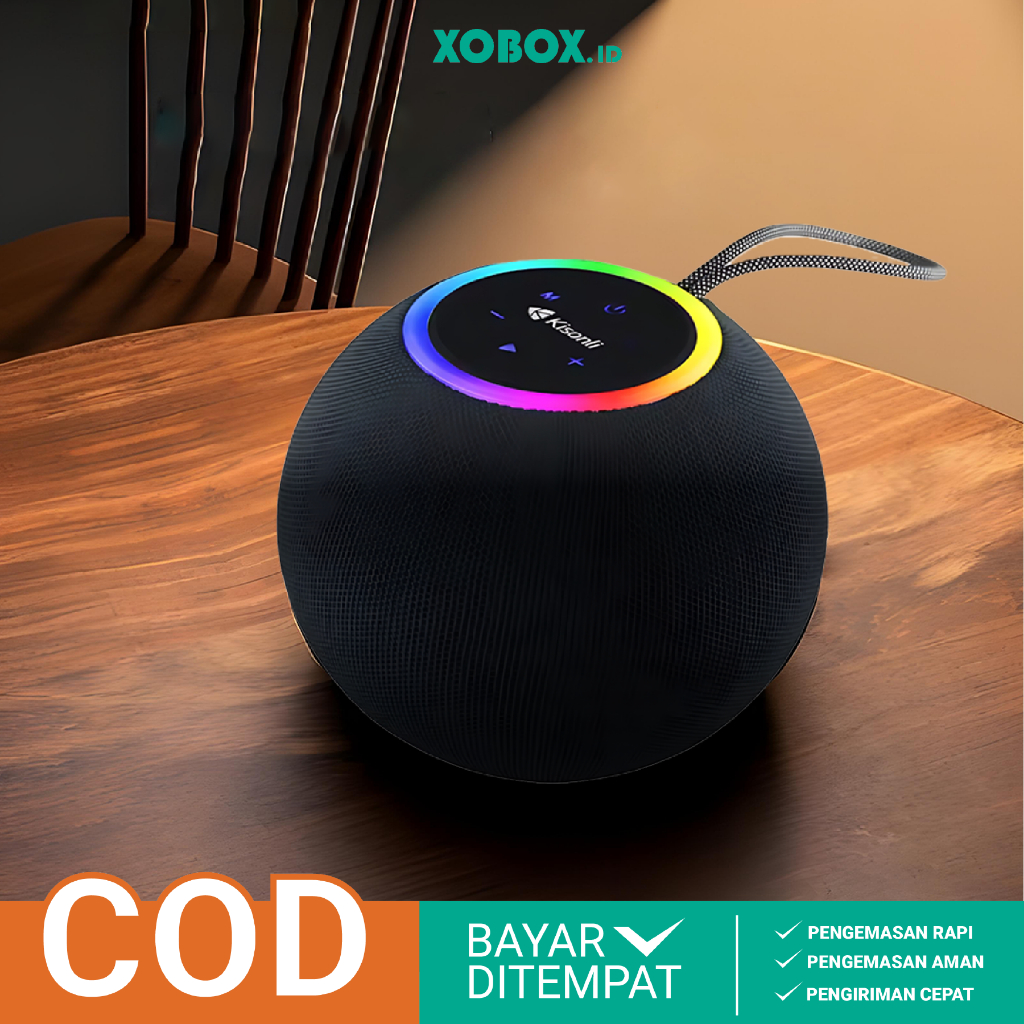 Speaker Bluetooth 5.3 TWS 30Watt Super Bass Kisonli K6 Cover Jaring Kain Lembut