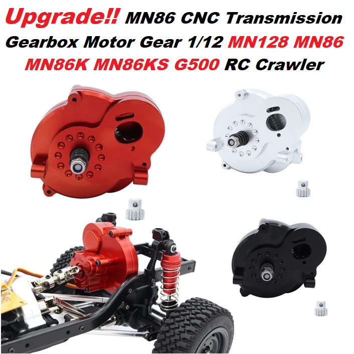Upgrade CNC Transmission Metal Gearbox Motor Gear 1/12 Mn MN128 MN86 MN86K MN86KS G500 RC MN 128 MN 