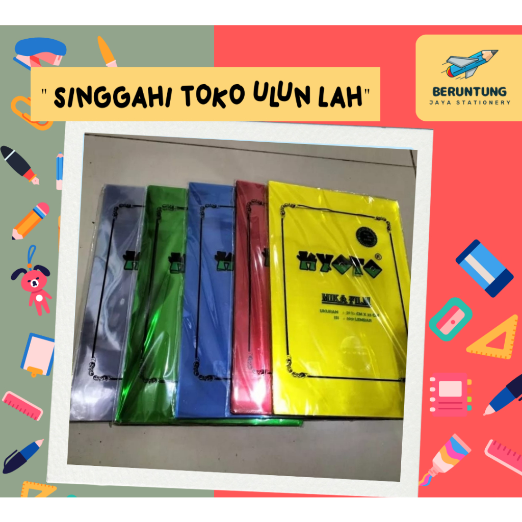 

[Per PAK/100lembar] Mika Jilid/plastik Jilid film warna