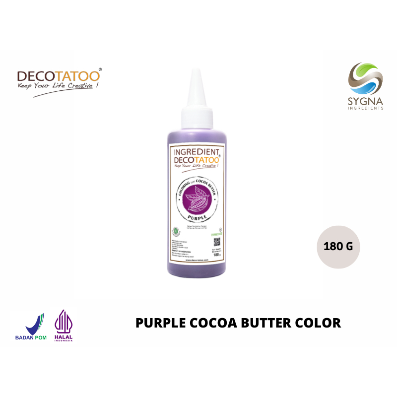 

(DISC 10% TERBATAS) Pewarna Makanan - Cocoa Butter Color Decotatoo - Purple