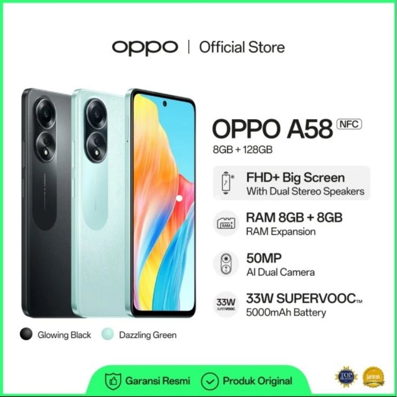 oppo a58 ram 8/128