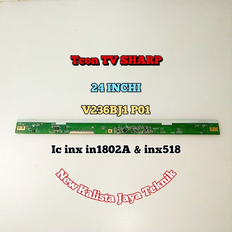 TCON TV SHARP 24 INCHI ORIGINAL V236BJ1 P01 TIKON SHARP 24 INCHI TICON SHARP 24INCHI TCON V236BJ1 P0
