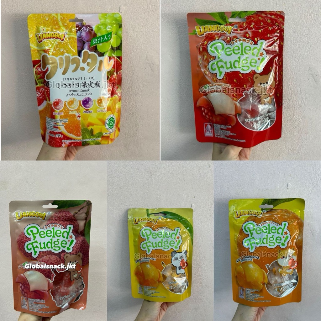 LIANGGUI PEELED FUDGE ORANGE GUMMY / STRAWBERRY / MANGO / ASSORTED JELLY