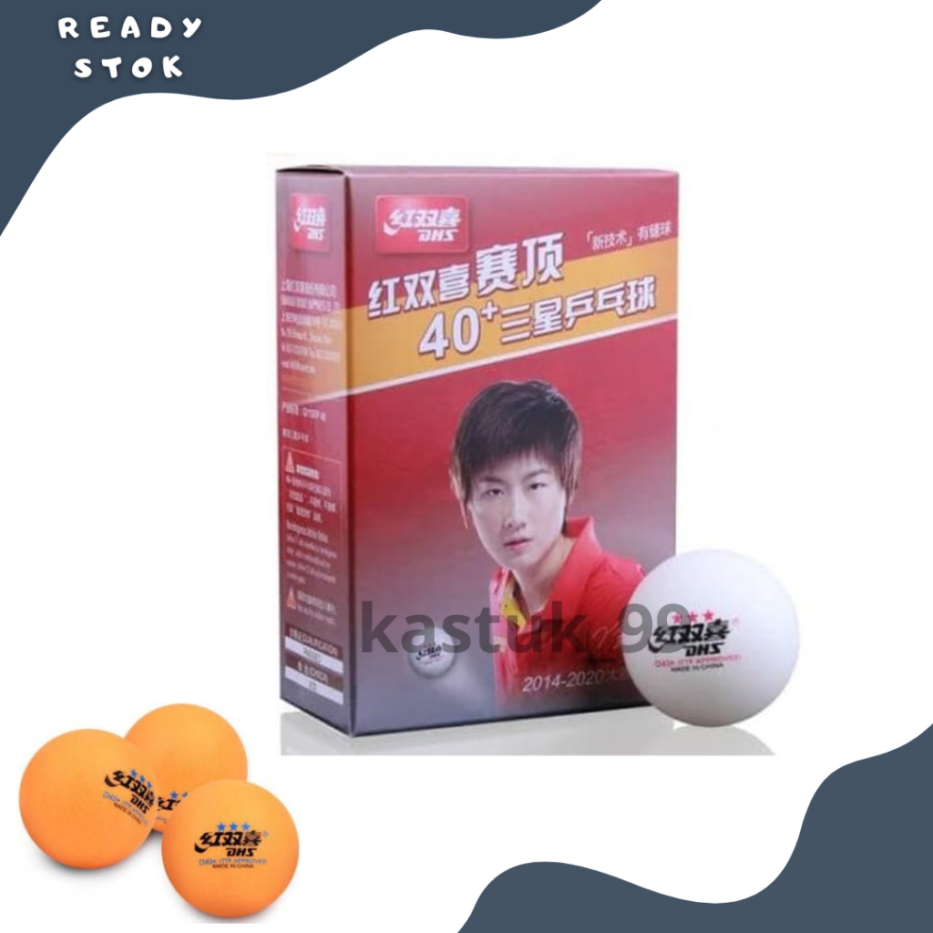 BOLA PINGPONG / BOLA TENIS MEJA DHS ORANGE / PUTIH