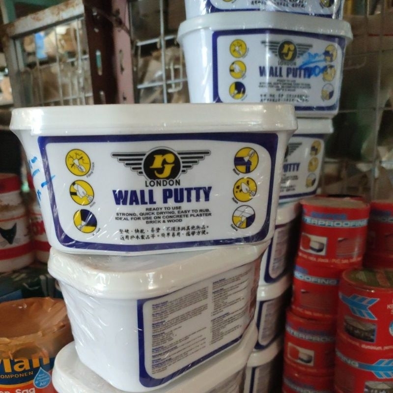 Wall Putty Dempul RJ / semen putih dempul tembok 0.5kg dempul kayu