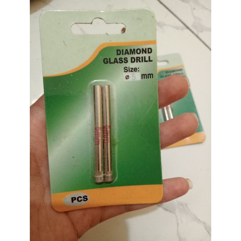 Mata Bor Kaca 5 mm - Diamond Glass Drill 5 mm mata bor kaca keramik