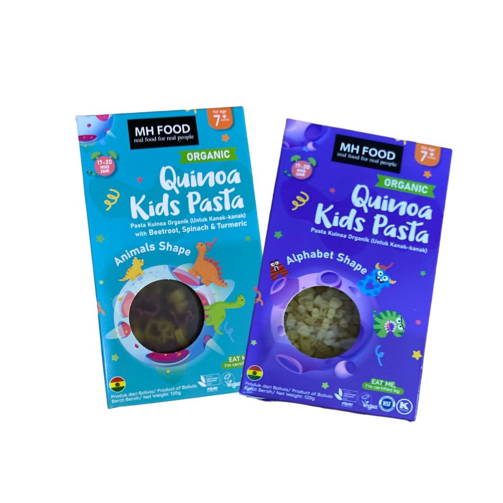 

Mh Food Organic Quinoa Kids Pasta Alphabet Shape dan Aninal Shape 120gr