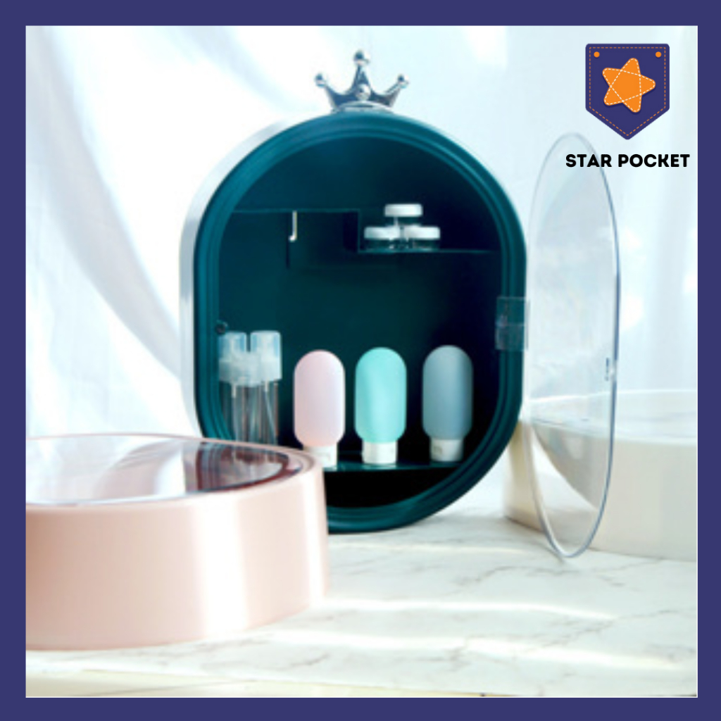 TEMPAT PENYIMPANAN SKINCARE / MAKEUP | BOX MULTI FUNGSI BENTUK OVAL
