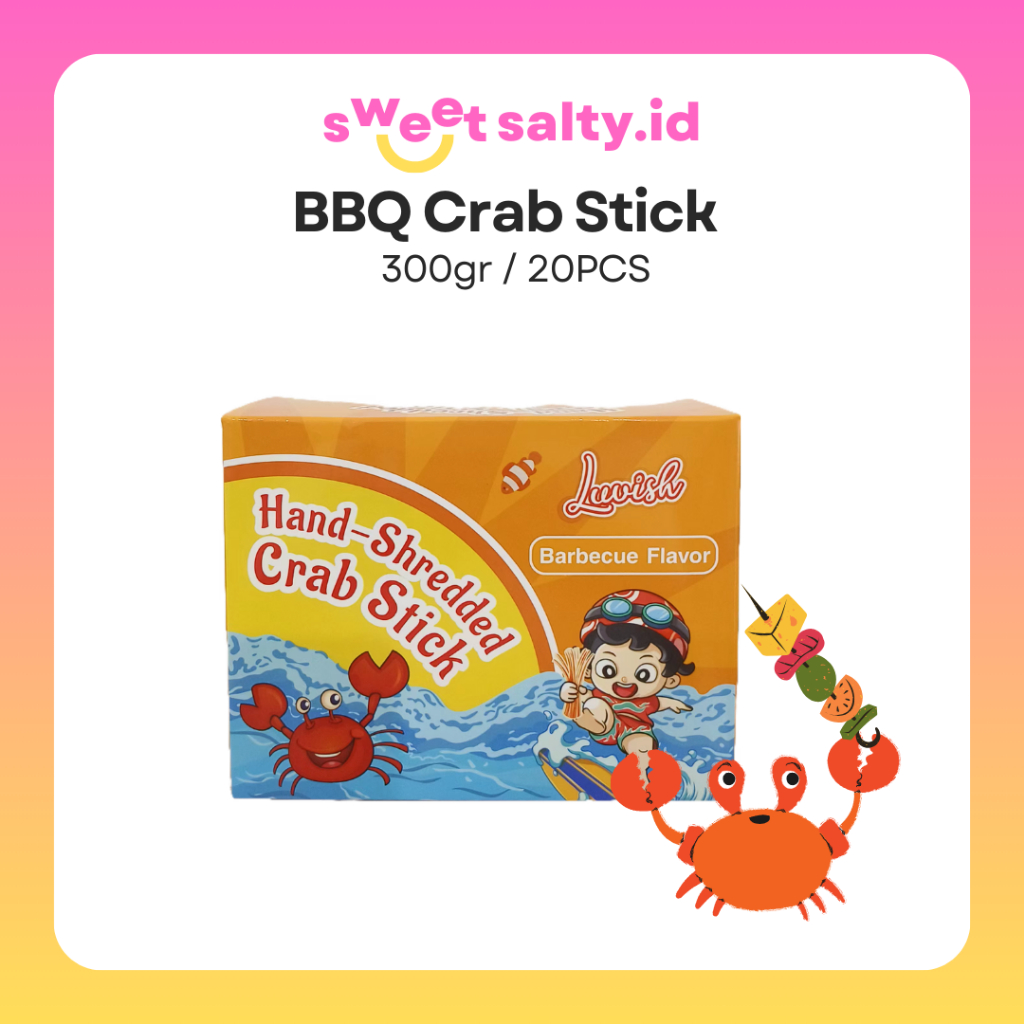 

Lianggui BBQ CRAB STICK 300g | LATIAO | PEDAS | Snack Oat | Makanan | Snack