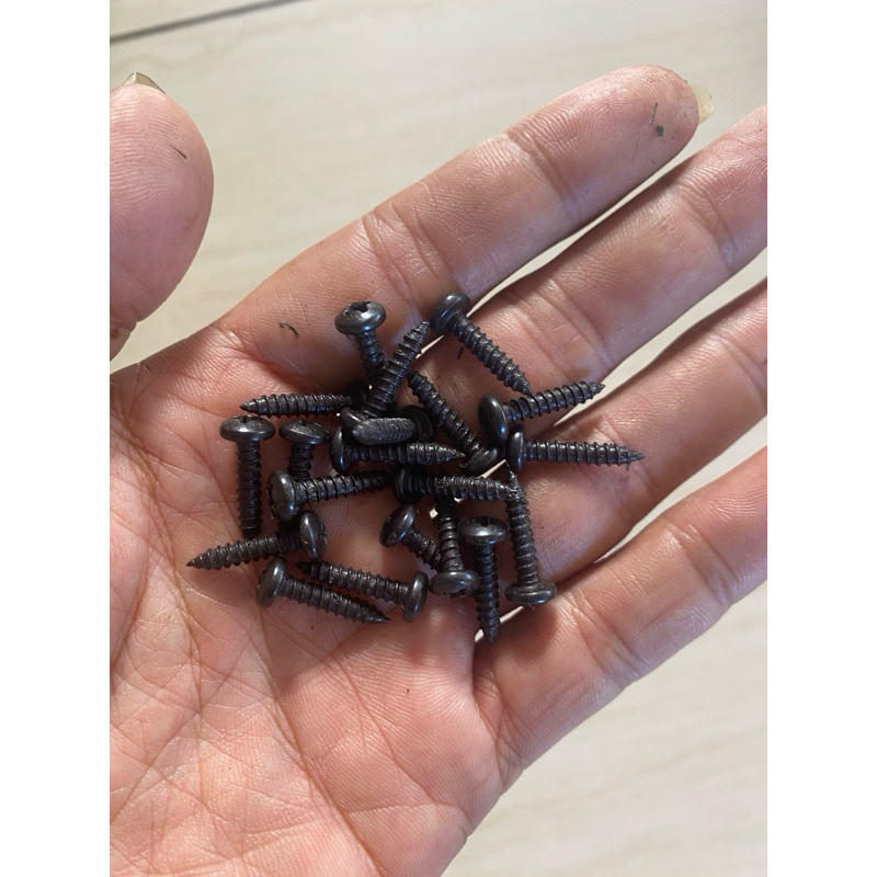 500pcs sekrup ph pab 3×8 sekrup hitam sekrup kecil