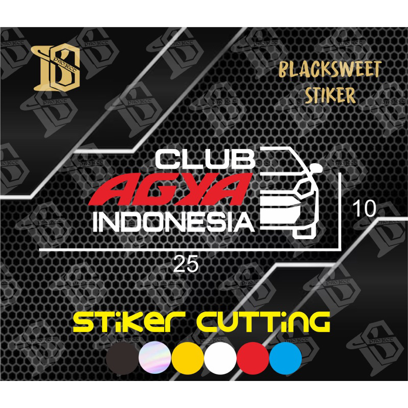 STIKER CUTTING AGYA CLUB INDONESIA | STIKER MOBIL AGYA