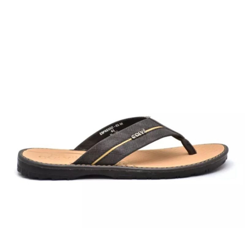 Sandal Jepit Pria Dewasa Carvil Espresso 01 M Casual