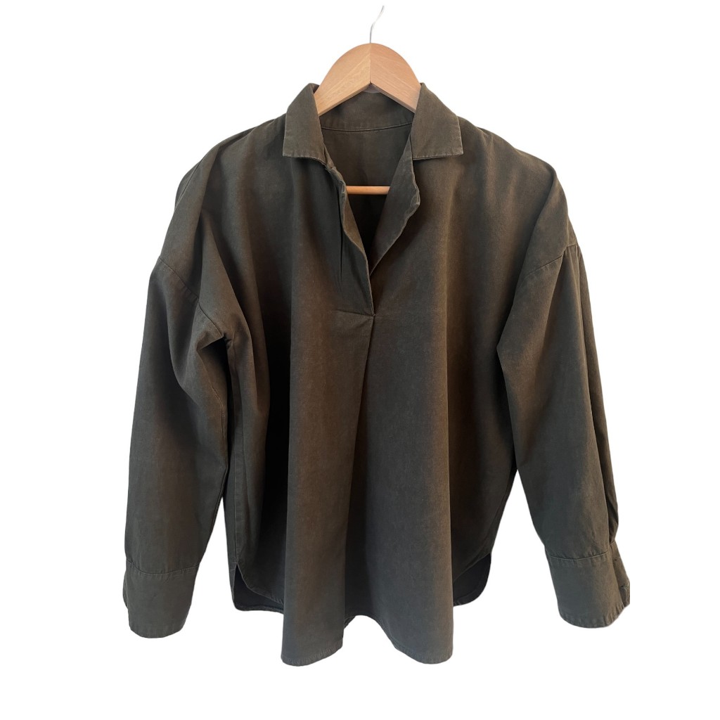 NOBRAND Dark Green Blouse Free-Size