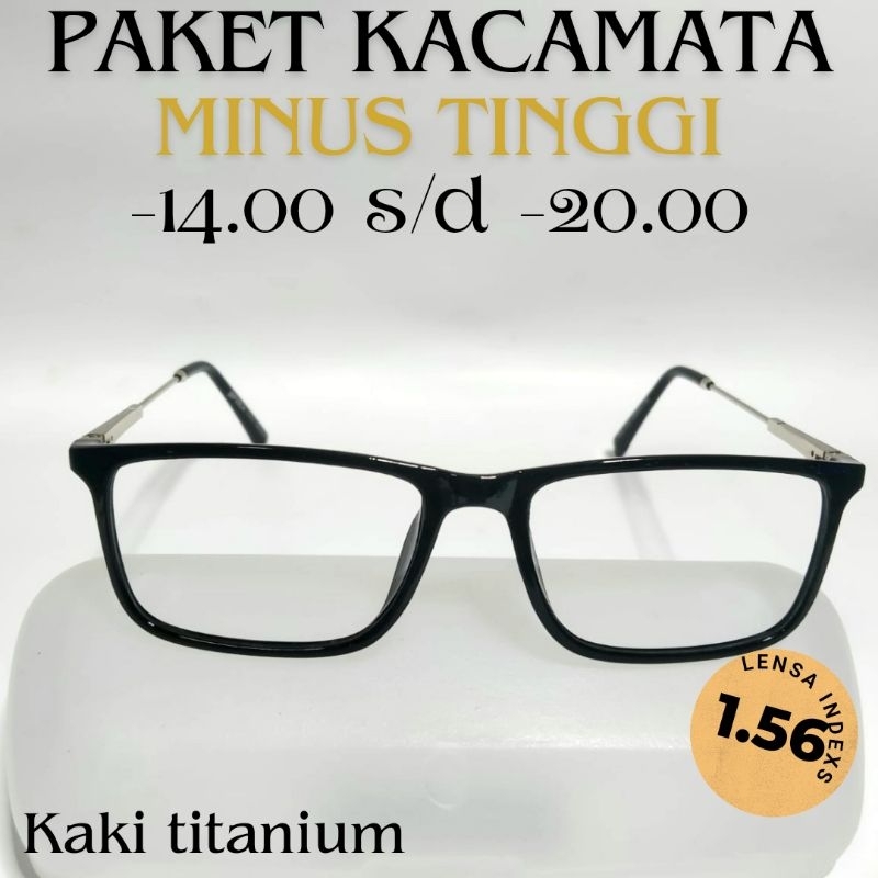 PAKET KACAMATA MINUS TINGGI INDEXS 1.56 LENSA ANTI RADIASI(UV) STANDAR OPTIK