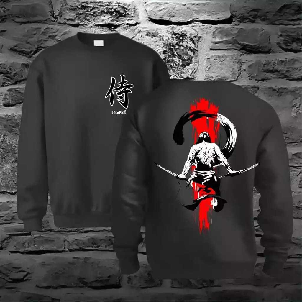 Baju Kaos Distro Lengan Panjang Pria Sweatshirt Terlaris Ninja Samurai Pakaian Pria Wanita Terbaru |