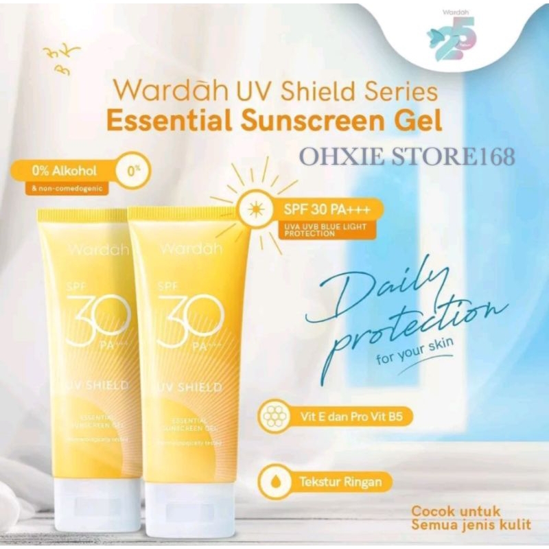 Suncreen Wardah SPF 30++ Esesential suncreen gel WARDAH GEL