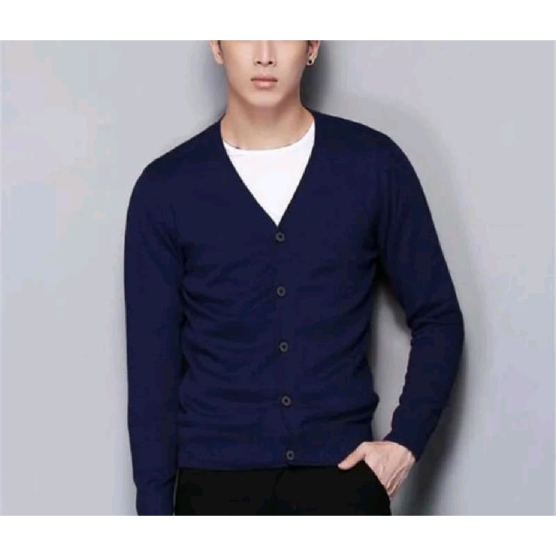 Sweater Rajut Cardigan Pria/Jaket Rajut Pria