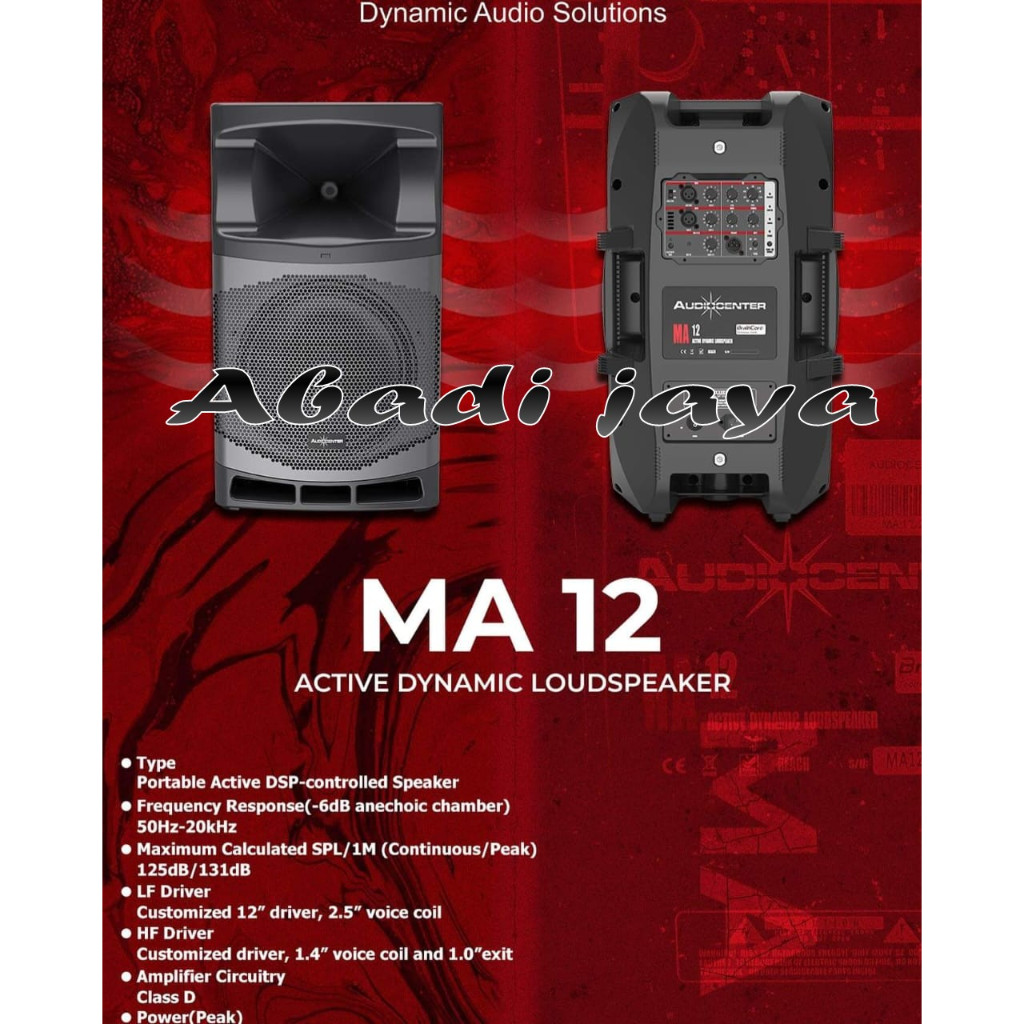 speaker aktif Audiocenter MA12 Full Range DSP-Controlled Bluetooth