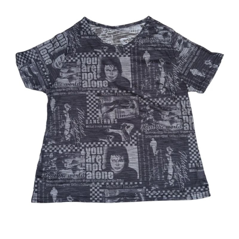 Tshirt michael jackson polyster aop grey