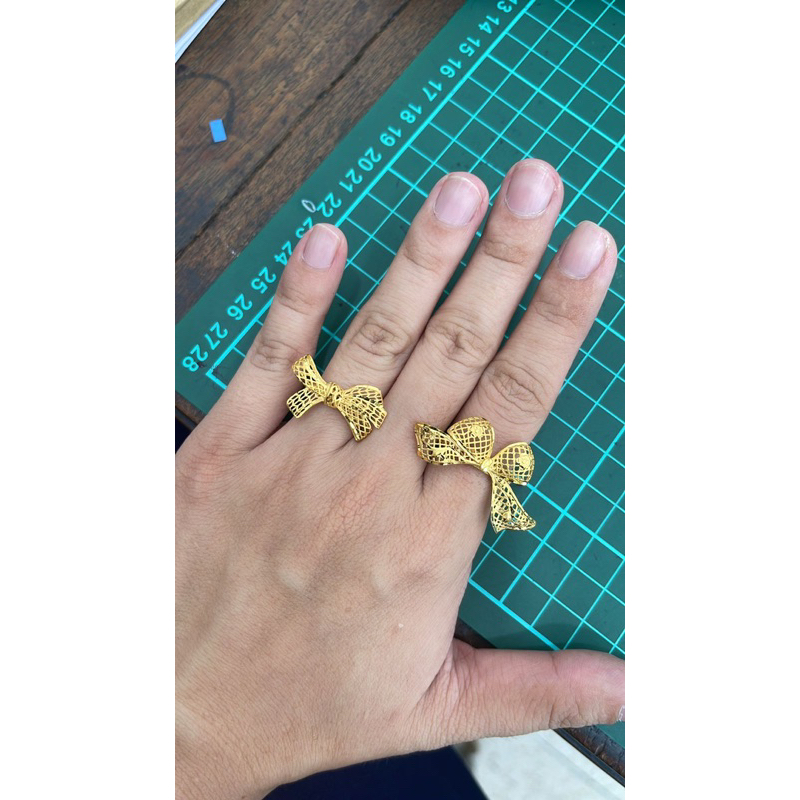 cincin pita kerawang adjust emas asli kadar 875