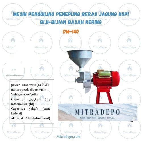 MESIN PENGGILING PENEPUNG BERAS JAGUNG KOPI BIJI-BIJIAN BASAH KERING