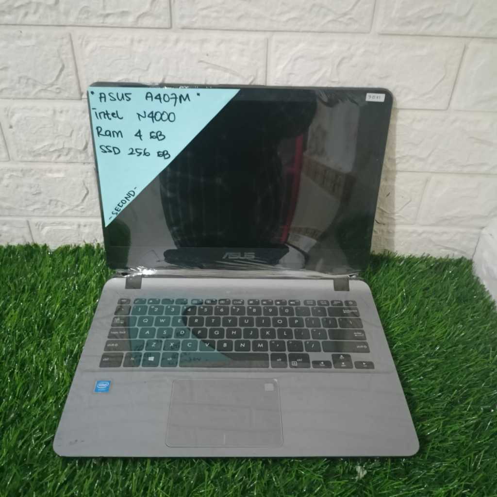 LAPTOP MURAH ASUS A407M INTEL N4000 RAM 4GB SSD 256GB 14INCH