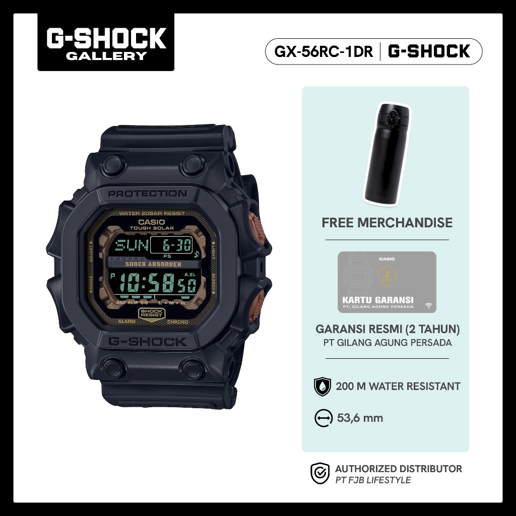G-Shock Jam Tangan Pria G-Shock GX-56RC-1DR Original Digital Black