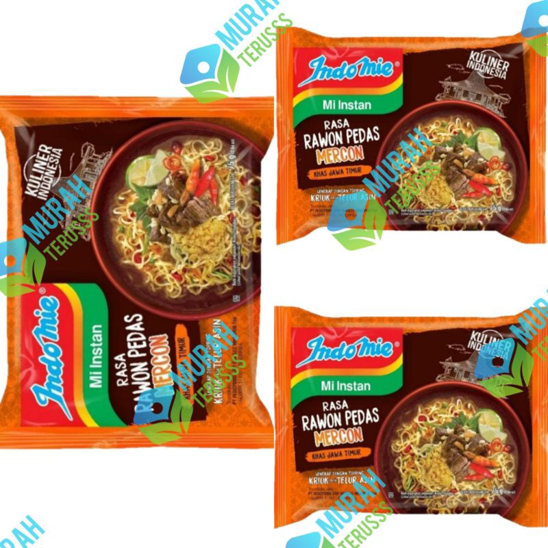 

Indomie Rasa Rawon Pedas Mercon 75gr / Indomie / Mie Instan