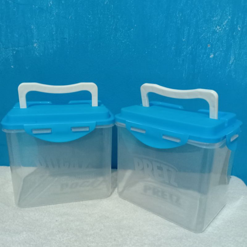 Toples plastik kotak penyimpanan makanan transparan bersponsor
