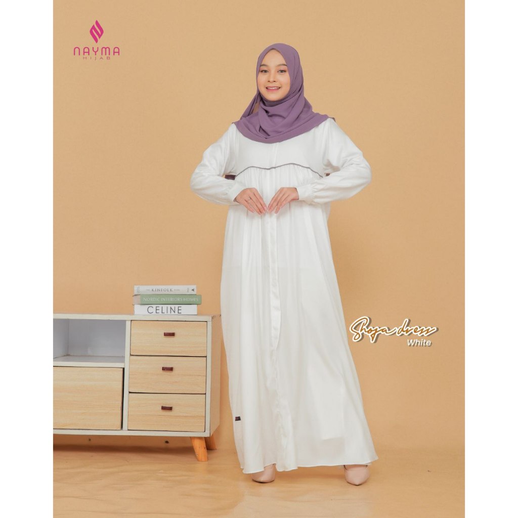 Gamis Shofa Dress Original By Nayma Hijab Bahan Mis Torin Serat lembut Ringan Dipakai Baju Remaja Po