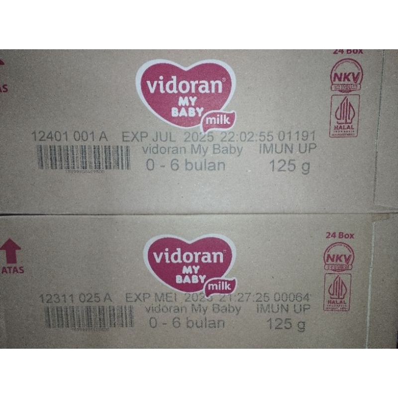 VIDORAN 0-6 BULAN 125 GRAM 1 KARTON 24 PCS