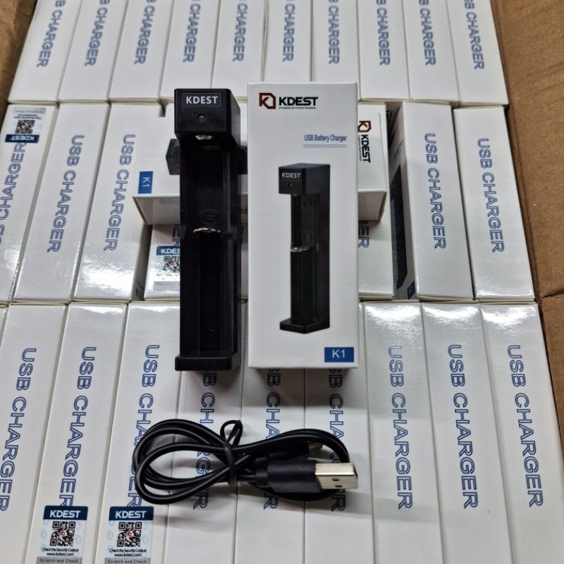 CHARGER ORIGINAL KDEST/ 1 SLOT CHARGER ORI / KDEST K1 USB 1 Slot Battery Charger - Casan Baterai K D