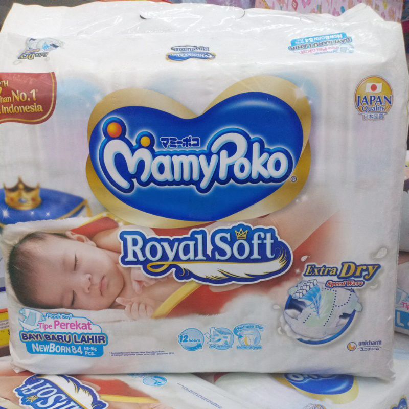 MAMYPOKO ROYAL SOFT NEWBORN 84 TIPE PEREKAT