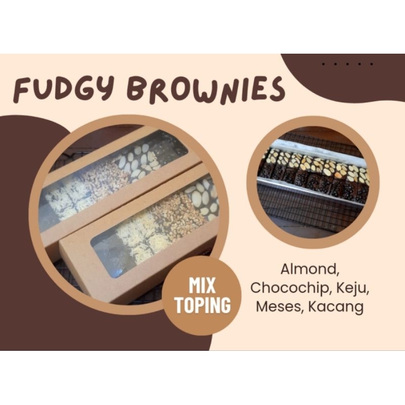 

Fudgy Brownies Mix Toping