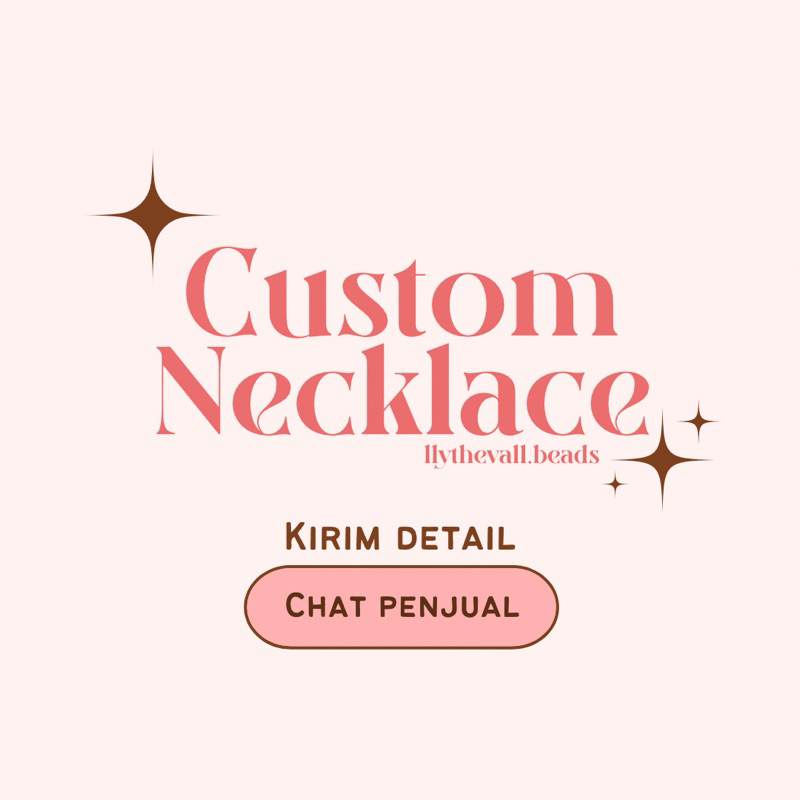 CUSTOM BEADS NECKLACE | custom kalung manik