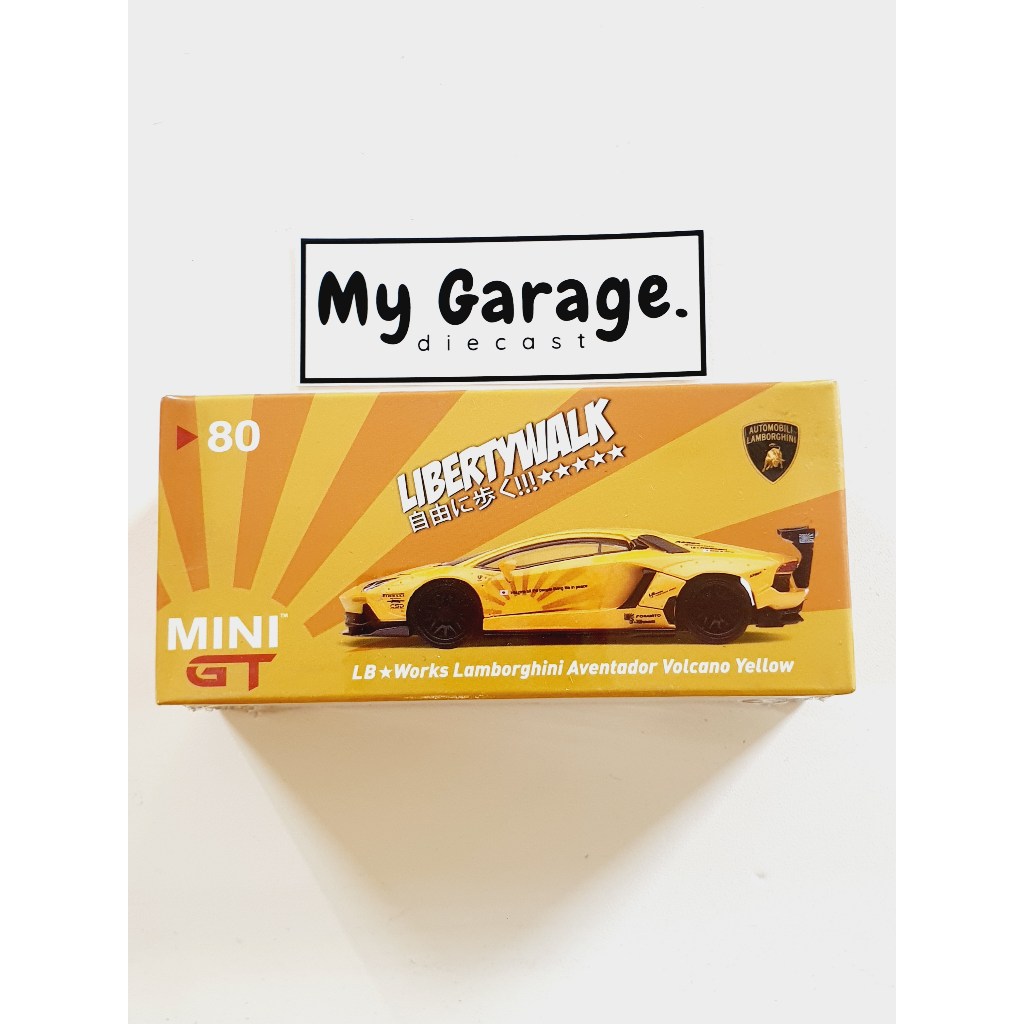 Mini GT 80 -  Lamborghini Aventador Volcano Yellow
