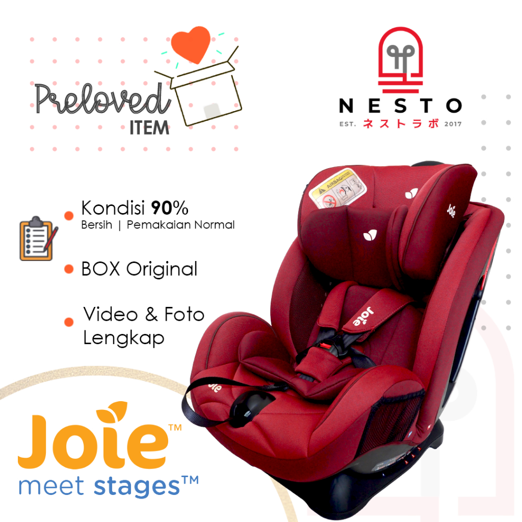 JOIE - Meet Stages Baby Car Seat RED - Dudukan Mobil Bayi MERAH - Preloved