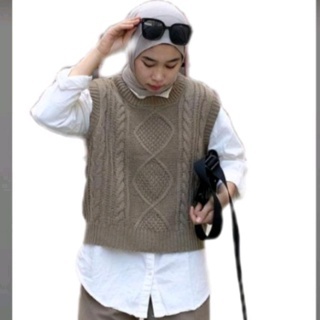 Vest Knit Premium / rompi rajut premium / vest wanita