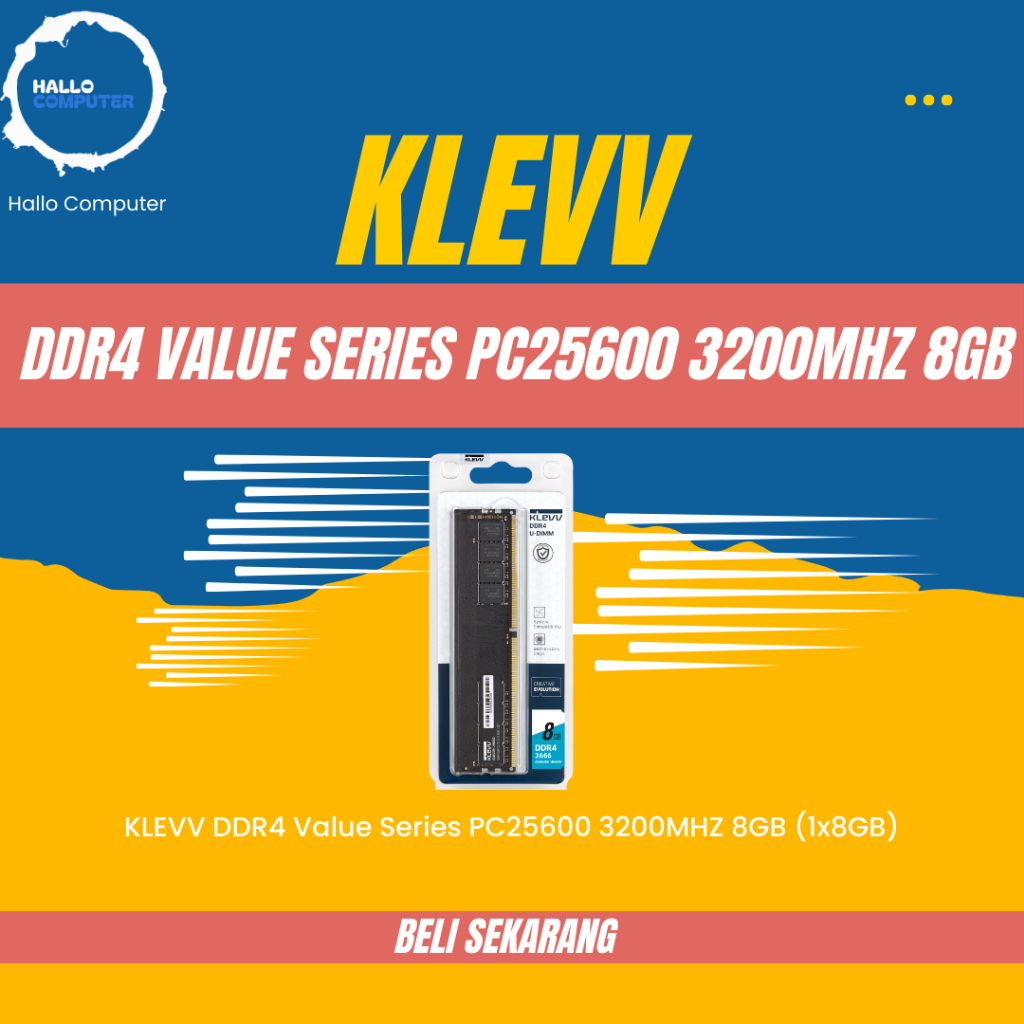 KLEVV DDR4 Value Series PC25600 3200MHZ 8GB (1x8GB)