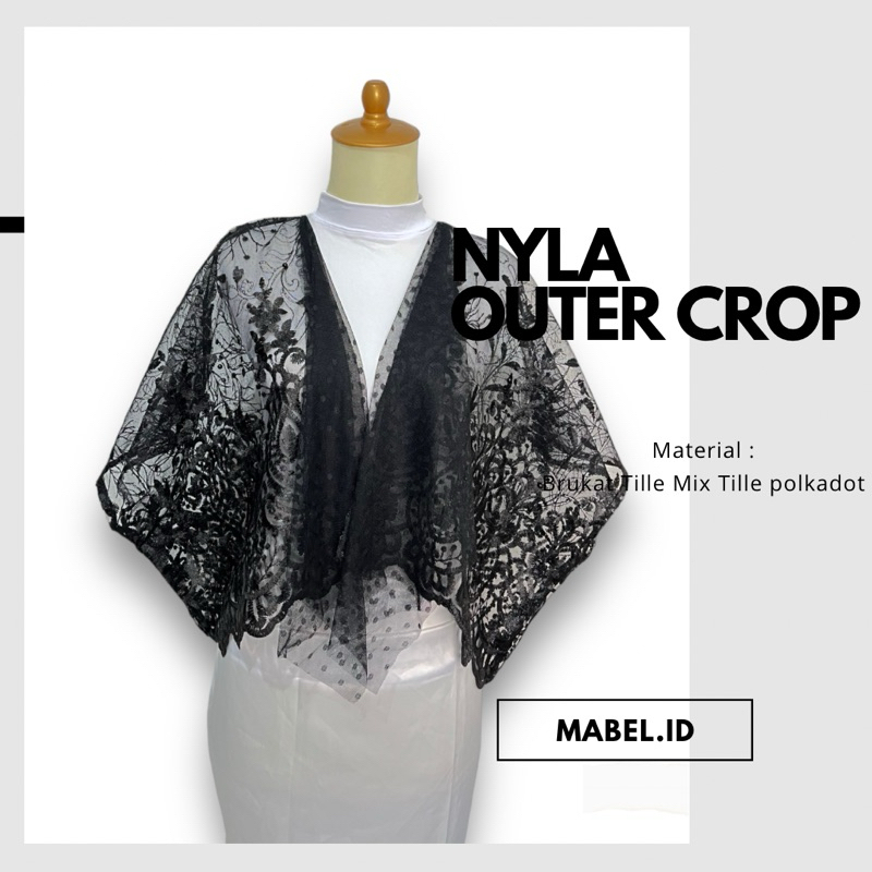 NYLA Outer brukat vest crop