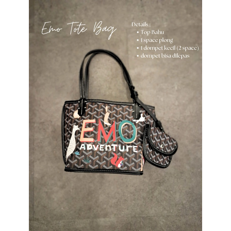 [READYSTOCK] TOTE BAG MINI EMO ADVENTURE (REALPIC)