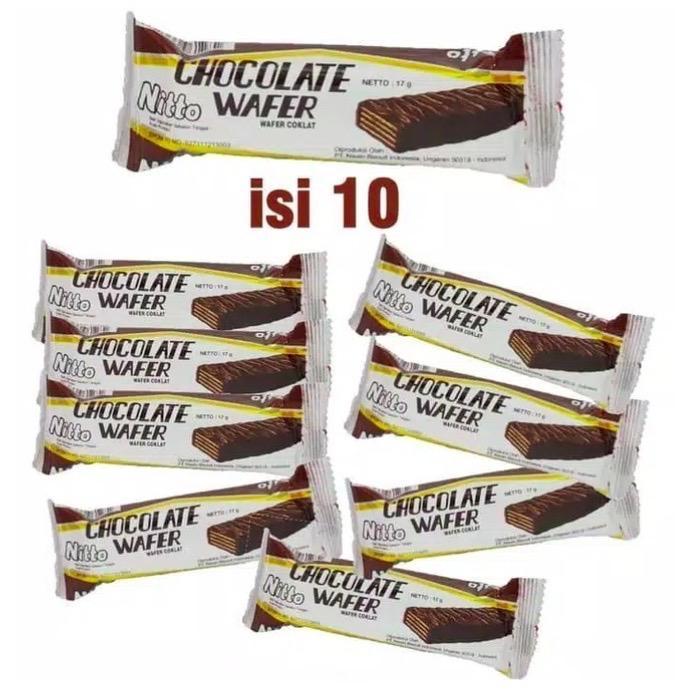 

Wafer Nitto Cokelat 10 X 17 Gr Rasa Cokelat by Jadoel_Snack