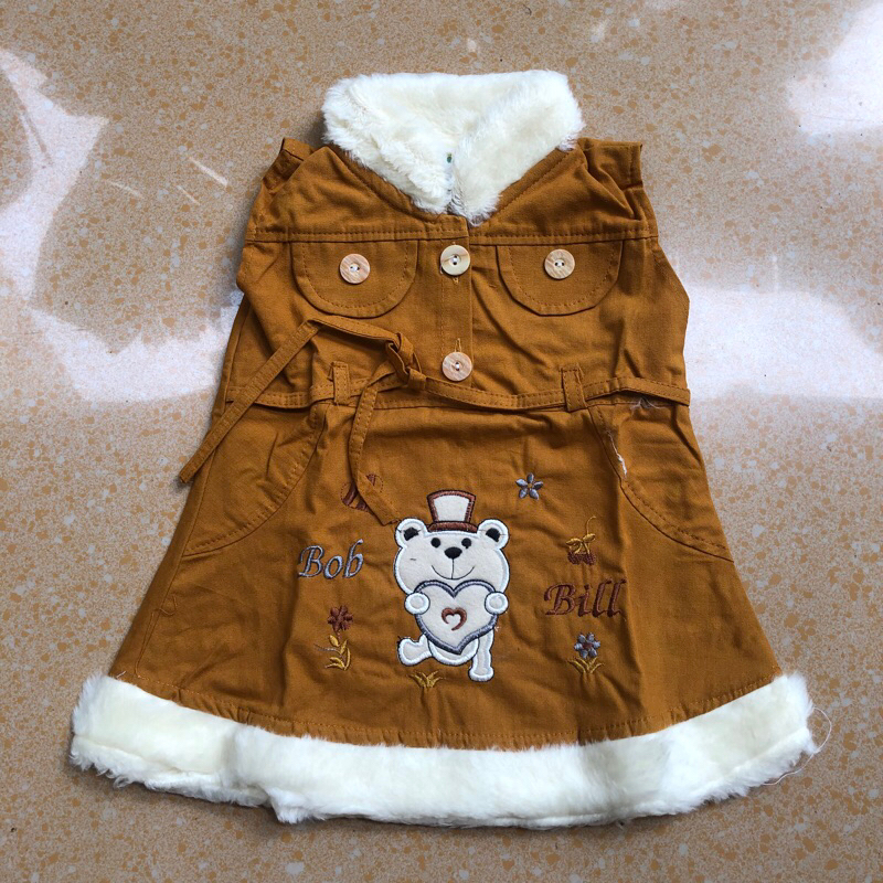 Baju Dress Anak Katun Bulu