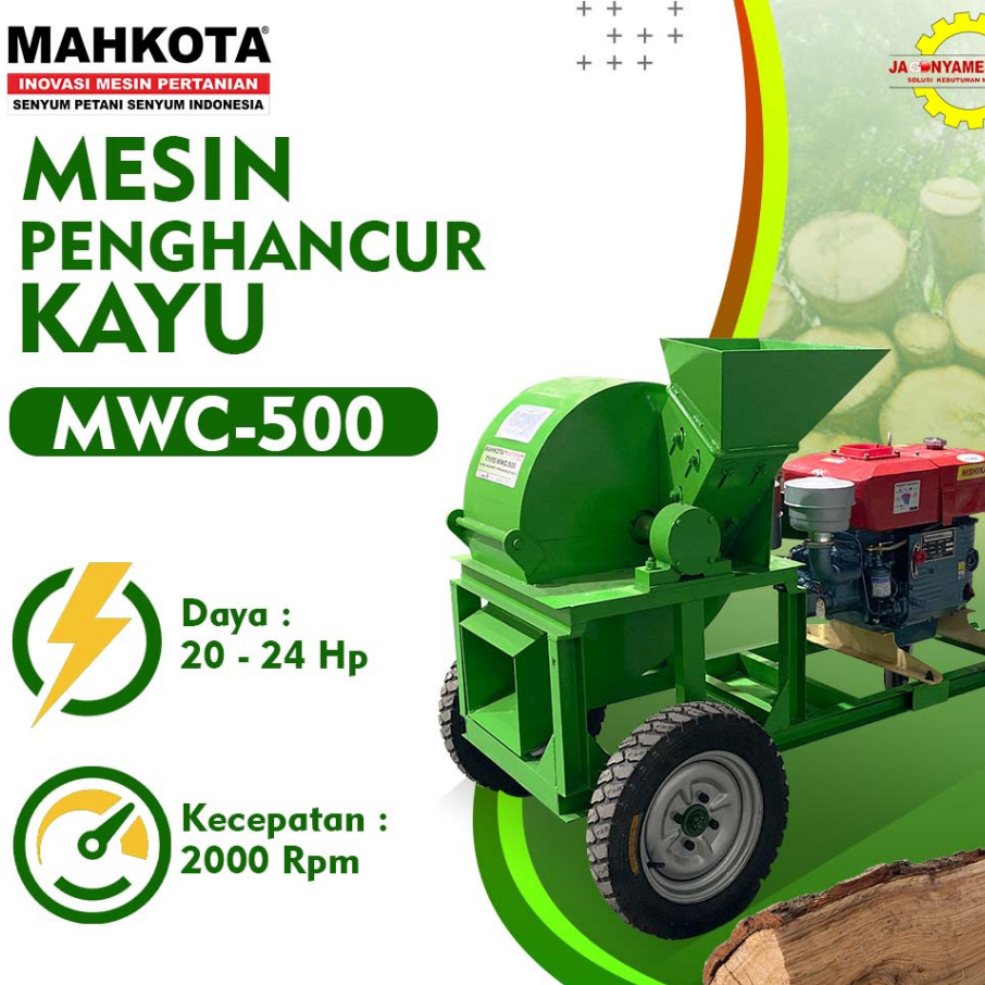 MAHKOTA MESIN PENGHANCUR KAYU WOOD CRUSHER MACHINE MWC - 500